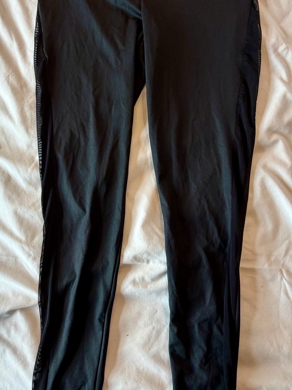 Black sheer sided leggings
